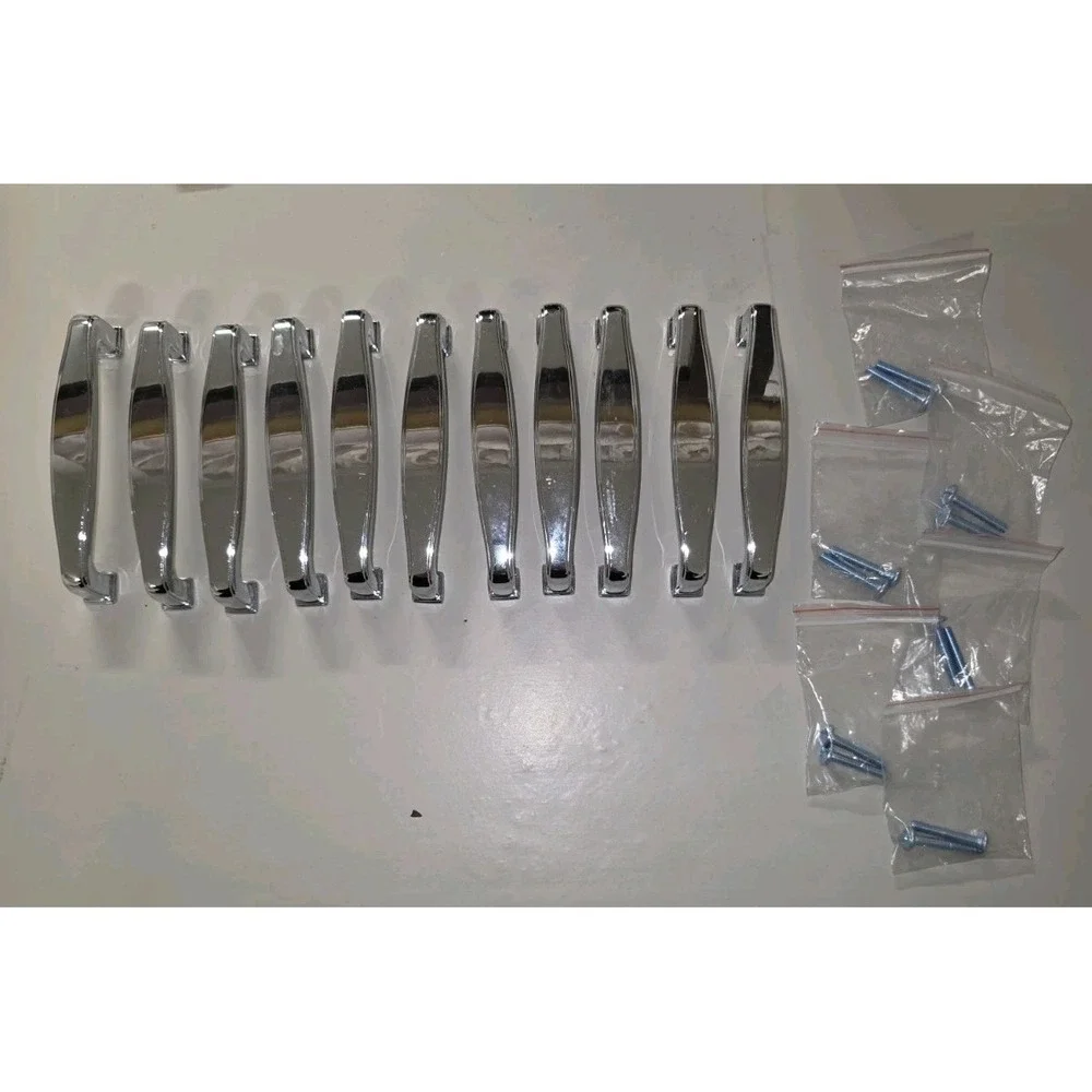 29‎ Pc Chrome Cabinet Hardware Lot 11 Drawer Pulls 18 Knobs w/ 2 Sizes Screws